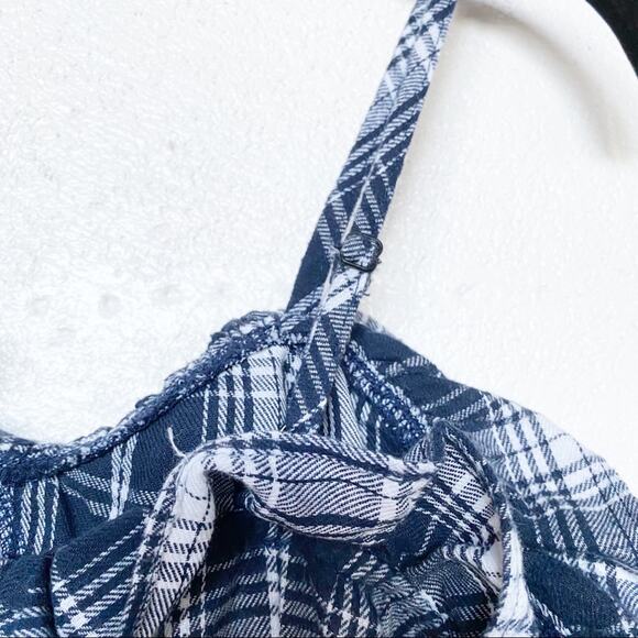 SHEIN Navy and White Plaid Dress with Ruffle Detail Size XS - Picture 6 of 9